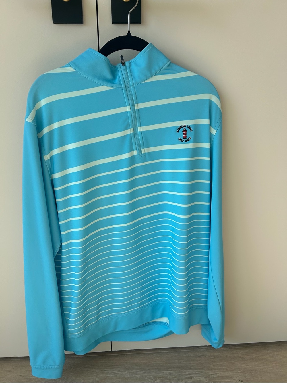 Peter Millar Turquoise Half-Zip Performance Top